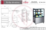 VITRINA PASTELERA CUADRADA PISO 295L 90X65X120CM ARC-270Z MASTERCOLD