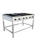Anafe Industrial a gas de 6 platos de 21 cm