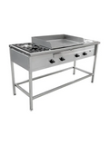Lonchera plancha churrasquera  Industrial a gas 50 x 70 cm de acero