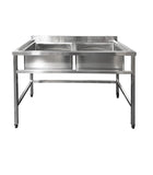 LAVAFONDO 2 TACHOS 45x45x28, SIN SECADOR 110x650x900