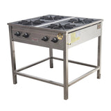 Anafe Industrial a gas de 4 platos de 21 cm