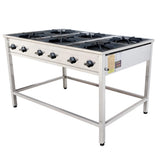 Anafe Industrial a gas de 6 platos de 21 cm
