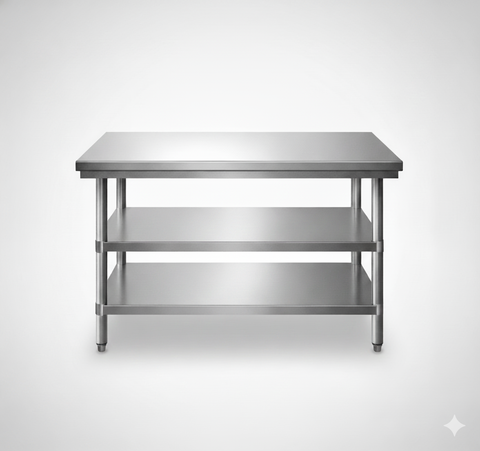 MESON TRABAJO CENTRAL QH-3WT-1206 2 REPISAS INFERIORES 1200x600x850