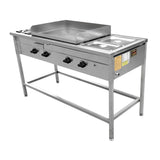 Lonchera plancha churrasquera  Industrial a gas 50 x 70 cm de acero