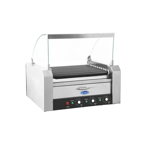 ROLLER HOT DOG CON MANTENEDOR DE PAN Y CUPULA DE VIDRIO ECOBECK HHD-09C