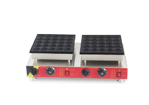 MAQUINA PARA MINI PANQUEQUES ECOBECK MODELO NP-Q25-2, 2 PLATOS, CAPACIDAD 50 MOLDES